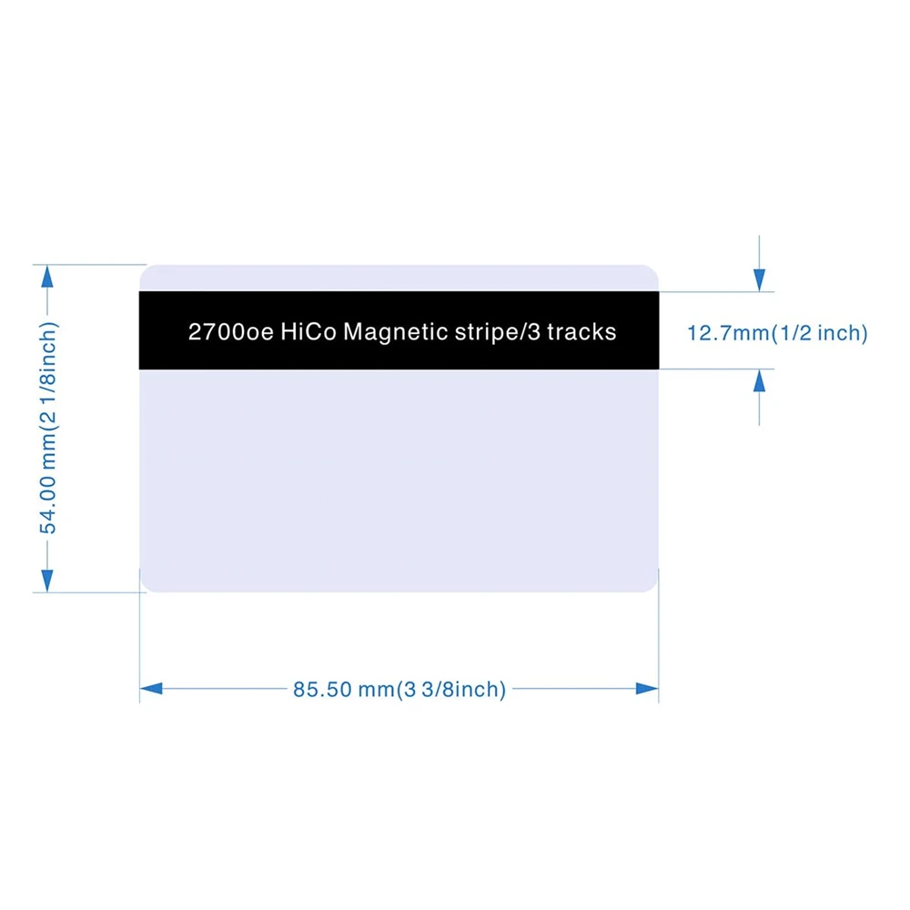 10 шт. SLE4428 Hi Co 2750OE 4000OE магнитная полоса, размер кредитной карты, Стандартная карта из ПВХ