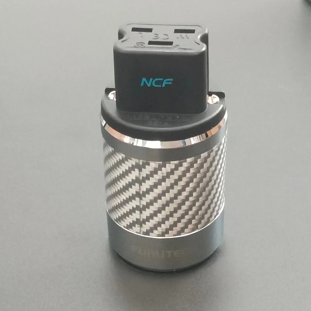High-End Furutech 20AN Schwarz/Weiß Carbonfaser US AU EU Schuko-Netzstecker AC-Stromkabel Elektrischer IEC-Buchsenanschluss – Detail 5