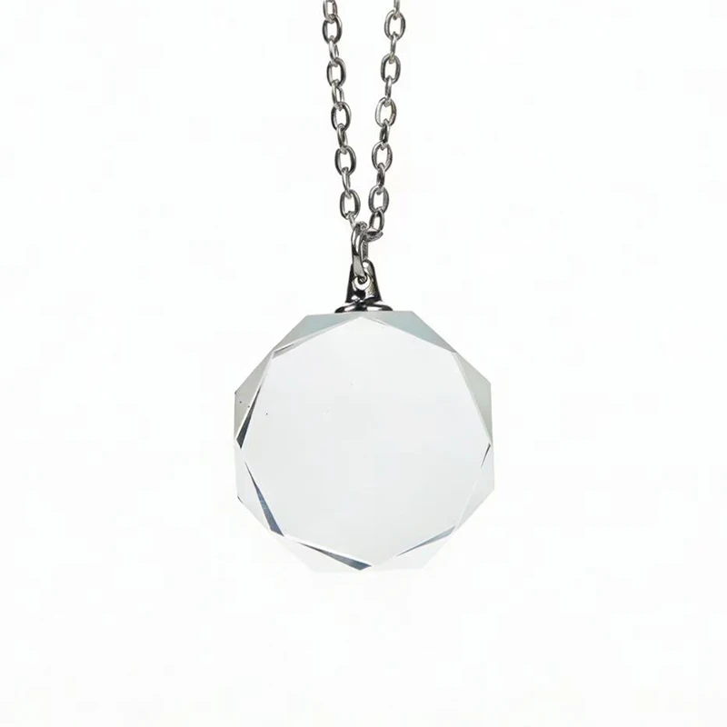 

Прозрачный пустой кристаллический кулон K9 в форме октагона для лазерной гравировки xTool: логотипы, узоры, текст, кристаллические подвески, праздничные сувениры