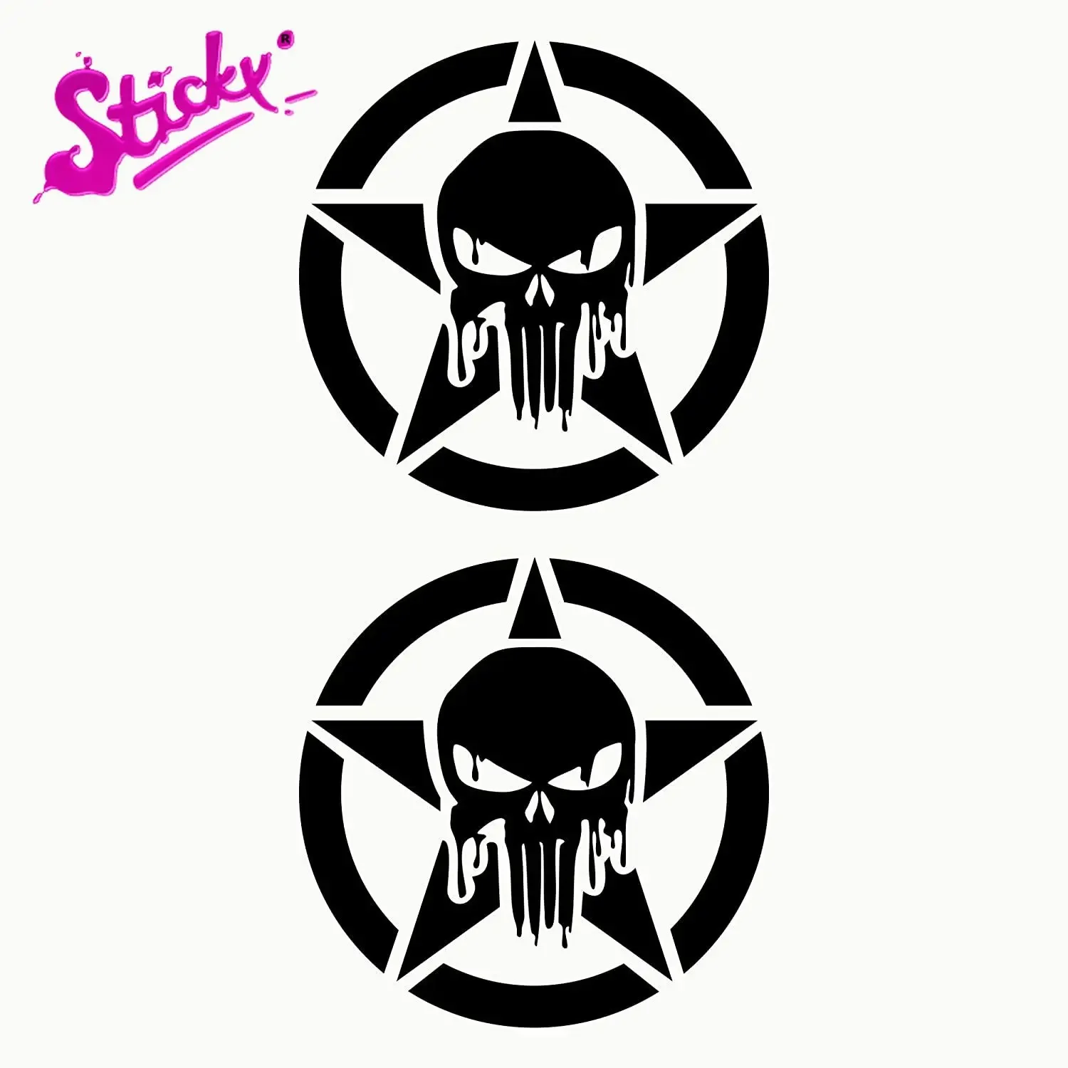 

Skull Star Trail Off Road 4x4 Sport Adventure Vinyl Car Stickers - Waterproof Decals for Cars, Trucks, SUVs,Window , Laptop
