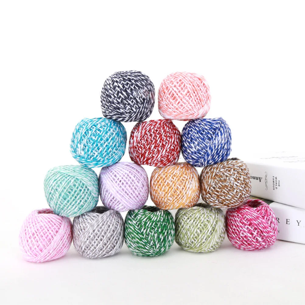 

14Pcs Jute String Thick Soft Durable Twine for Gardening Gift Wrapping DIY Florist Craft Decoration Jute Twine