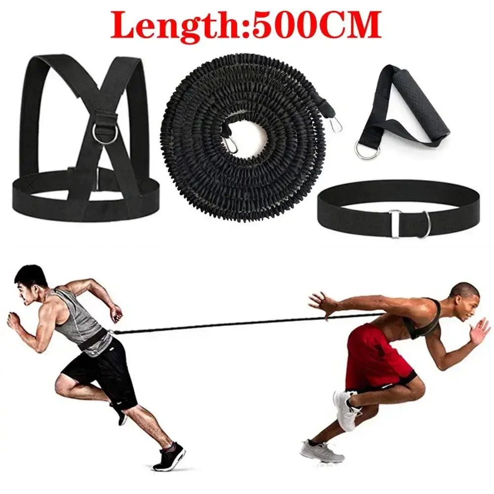 Bungee Resistance Cord Set Fitness Taekwondo Hockey Football Basketball Fencing Jump Lateral Movement Sprint Overspeed Training