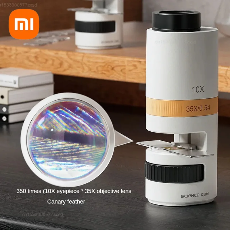 Xiaomi Science Can Projection Microscope Handheld Portable Multiple Lens Projectable Fine Biological Microscope Kids Educational