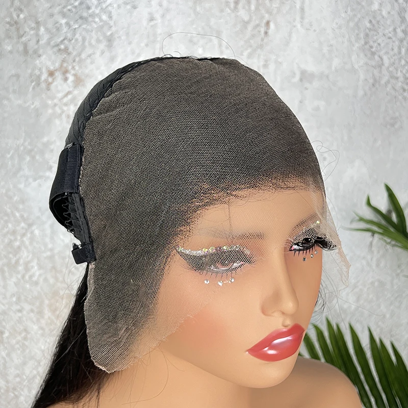 5x5 13x4 13x6 HD Lace Frontal Wig 100% Vietnamese Human Hair Double Drawn Bone Straight Short Bob Lace Wigs Pre-Plucked #1B