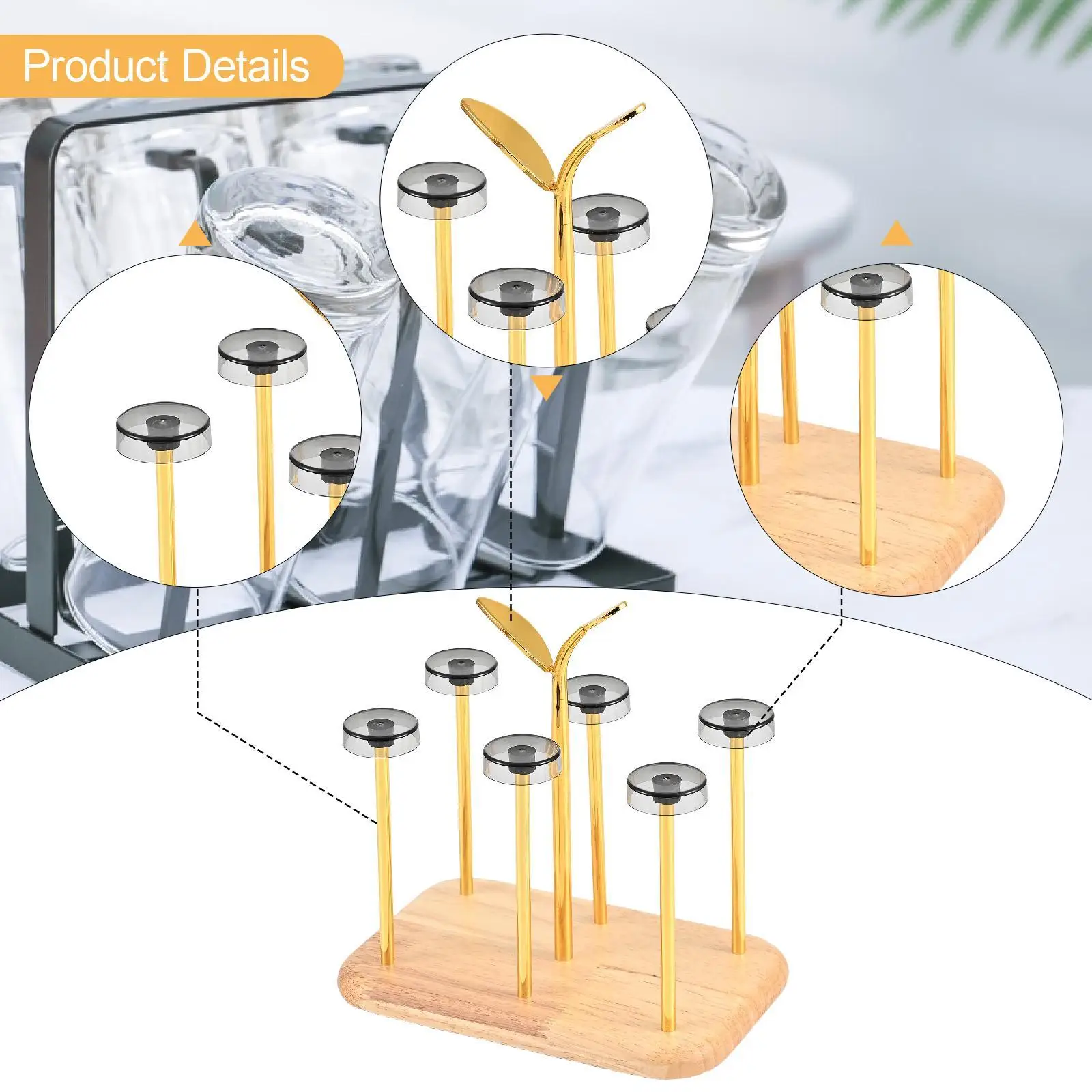 

Подставка для сушки чашек с защитой от скольжения, экономящая место, органайзер для стаканов, сушилка для бутылок, подставка для раковины, столешницы, ресторана, дома