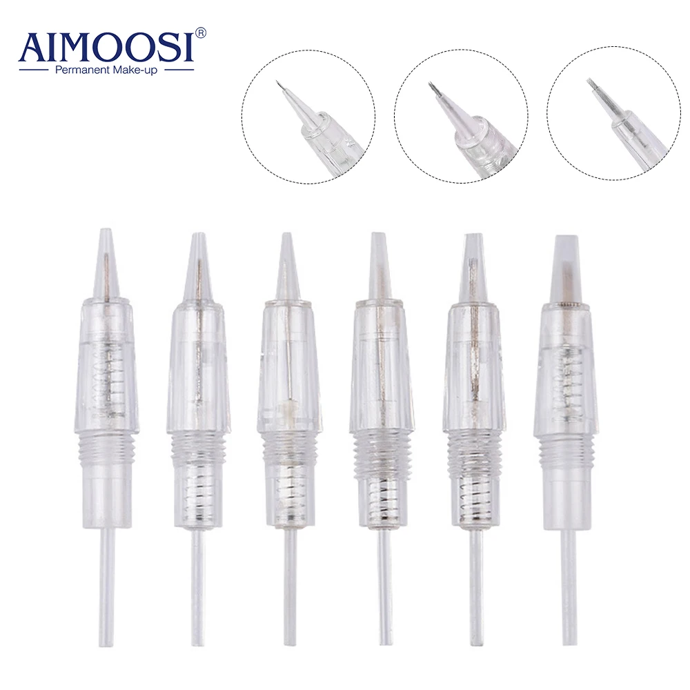 

AIMOOSI tattoo needle 50/100Pcs Tattoo Microblading Piercing Needles Pen Semi Permanent Makeup Eyebrow Lip PMU Machine Supplies