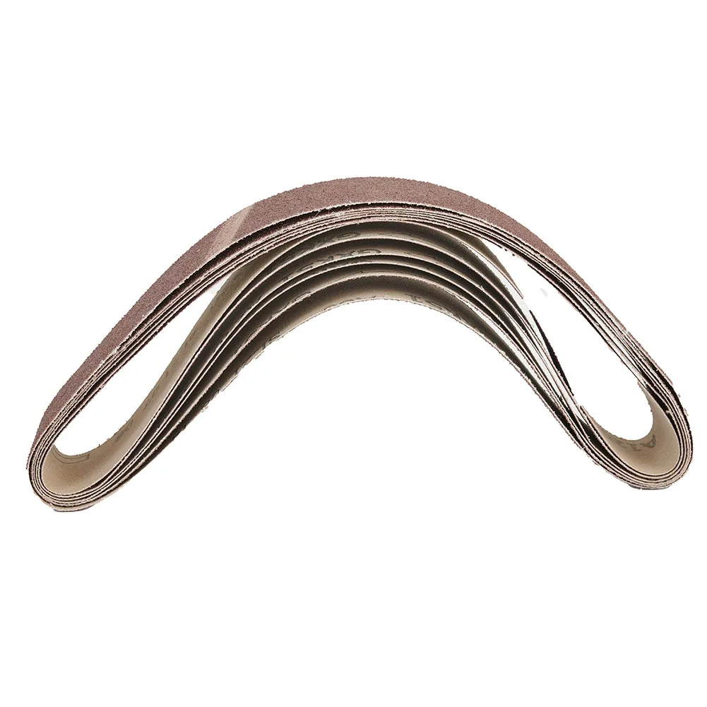 

10pcs 60/120/150/240 Grit 40mm X 680mm Sanding Belts Set For Grinding Machine Aluminum Oxide Reddish Brown Sanding Belts