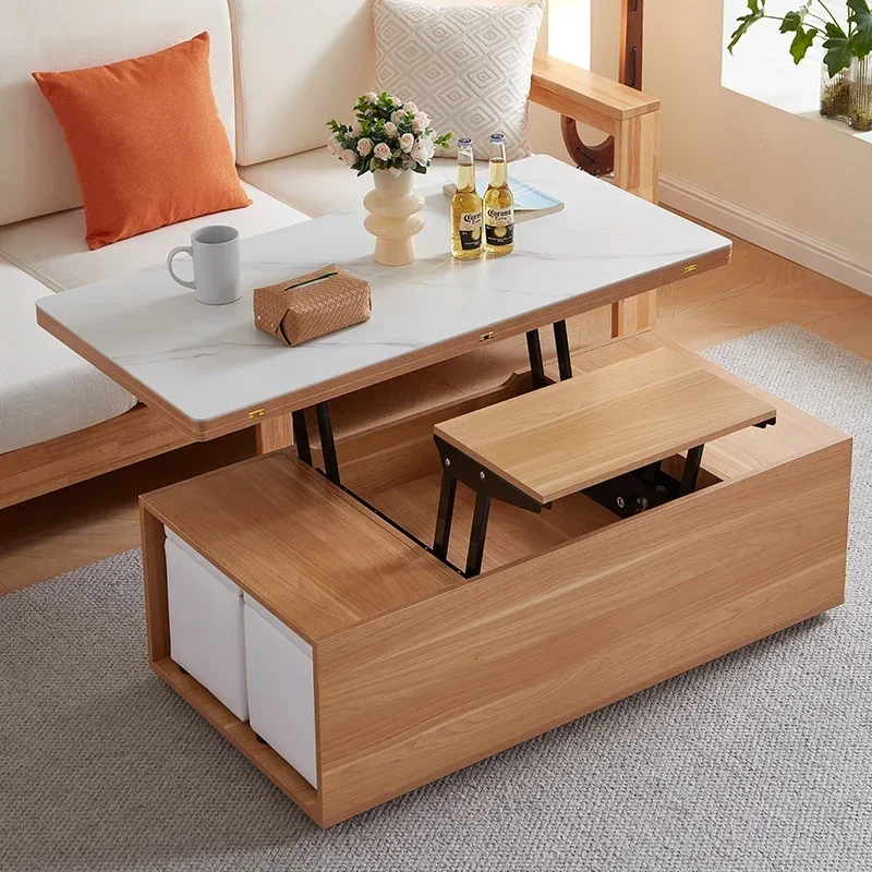 

Multifunctional coffee table dining table dual-purpose lifting and folding simple modern living room small apartment creative ro