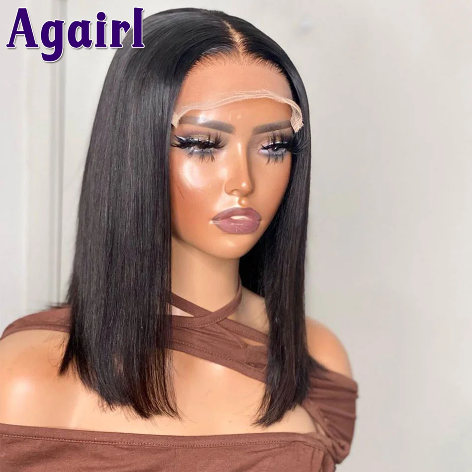 Highlight Blonde Brown Short Bob Human Hair Wigs 13x4 13x6 Straight Lace Frontal Bob Wigs for Women 4x4/5x5/6x4 Closure Bob Wigs