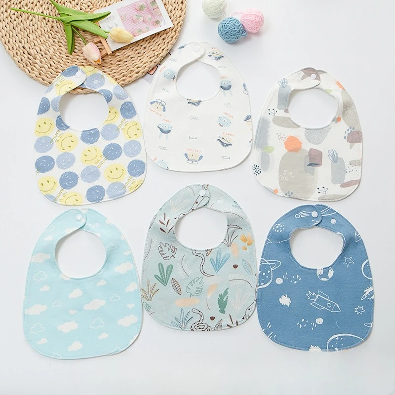 

Детские нагрудники U-образной формы, нагрудники-прорезыватели с мультяшным рисунком, инструмент для кормления детей, мягкие хлопковые водонепроницаемые салфетки для выделения слюны и молока, утолщенные салфетки для отрыжки