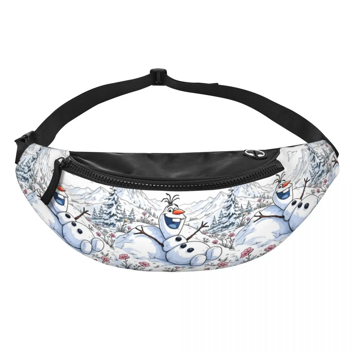 

Custom F-Frozen Cartoon Fanny Pack Men Women Crossbody Waist Bag for Travel Hiking Phone Money Pouch