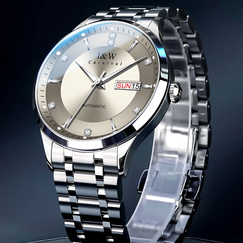 IW Luxury Brand Men Watch Steel Japan Movement Mechanical Watches Luminous Automatic Date Sapphire Crystal Wristwatch ﻿ - view 3