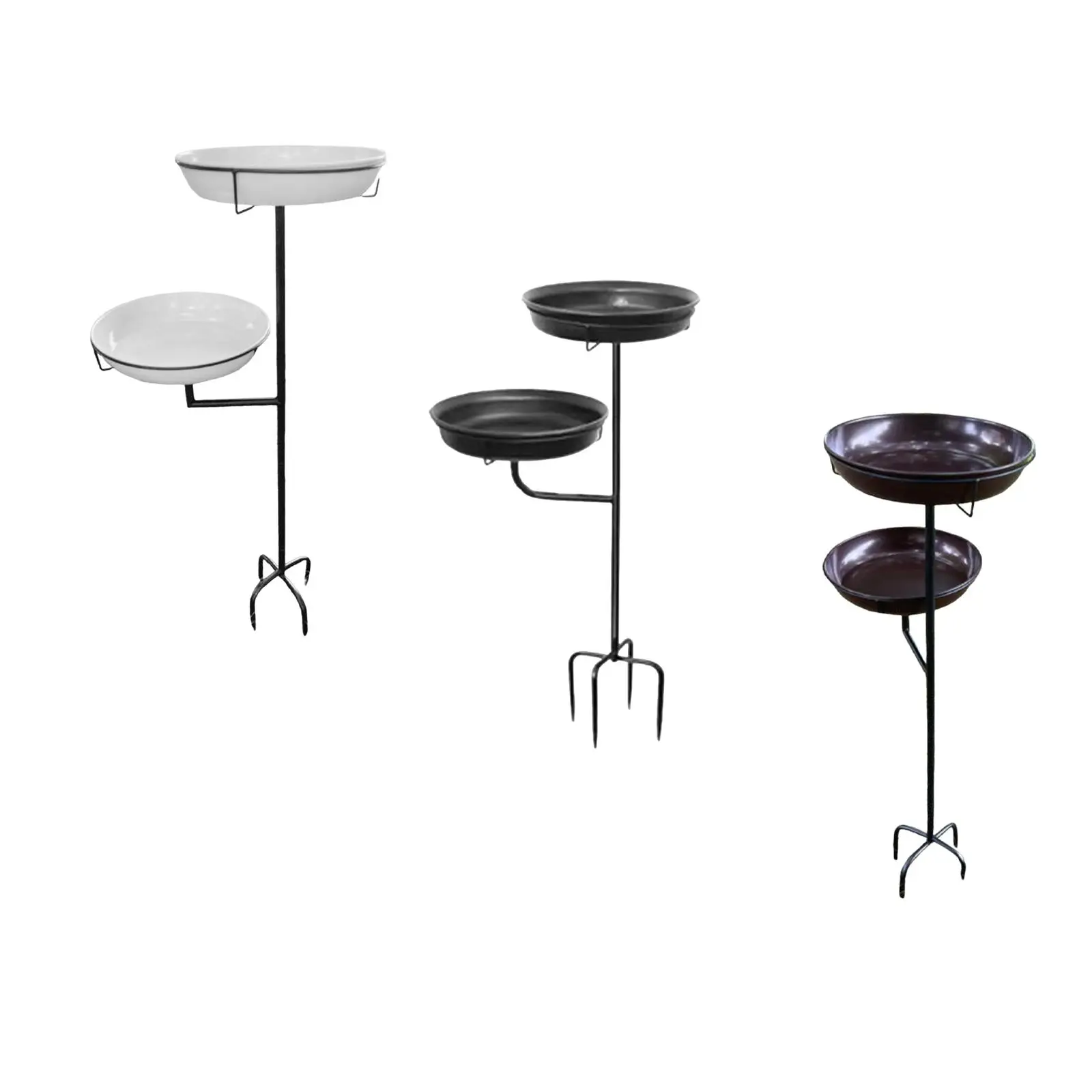

Bird Bath Bowl Garden Birdfeeder Iron Decoration Versatile Bird Feeder Outdoor