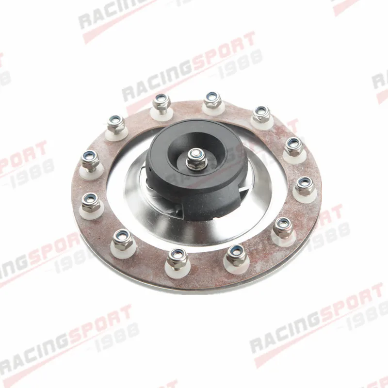 12 Bolt Billet Aluminum Fuel Cell Cap Flush Mount Silver/BLACK
