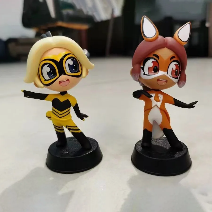 Miraculous Ladybug Cat Noir Anime Figurine Collect Queen Bee Rena Rouge Marinette Cute Dolls Blind Box Figure Ornaments Gifts