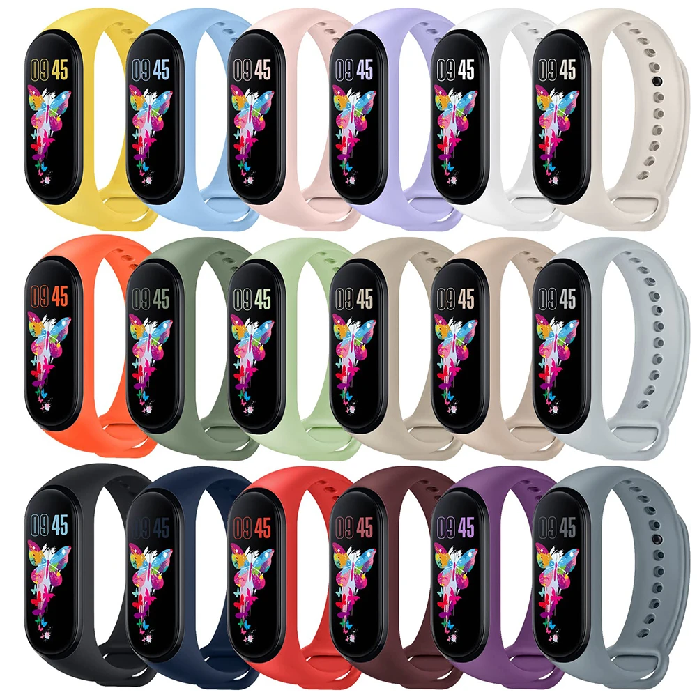 Watchbands for Xiaomi Mi Band 7 6 5 NFC bracelet silicone Sport watch wristband Mi band 4 Belt pulsera correa mi band 3 5 strap