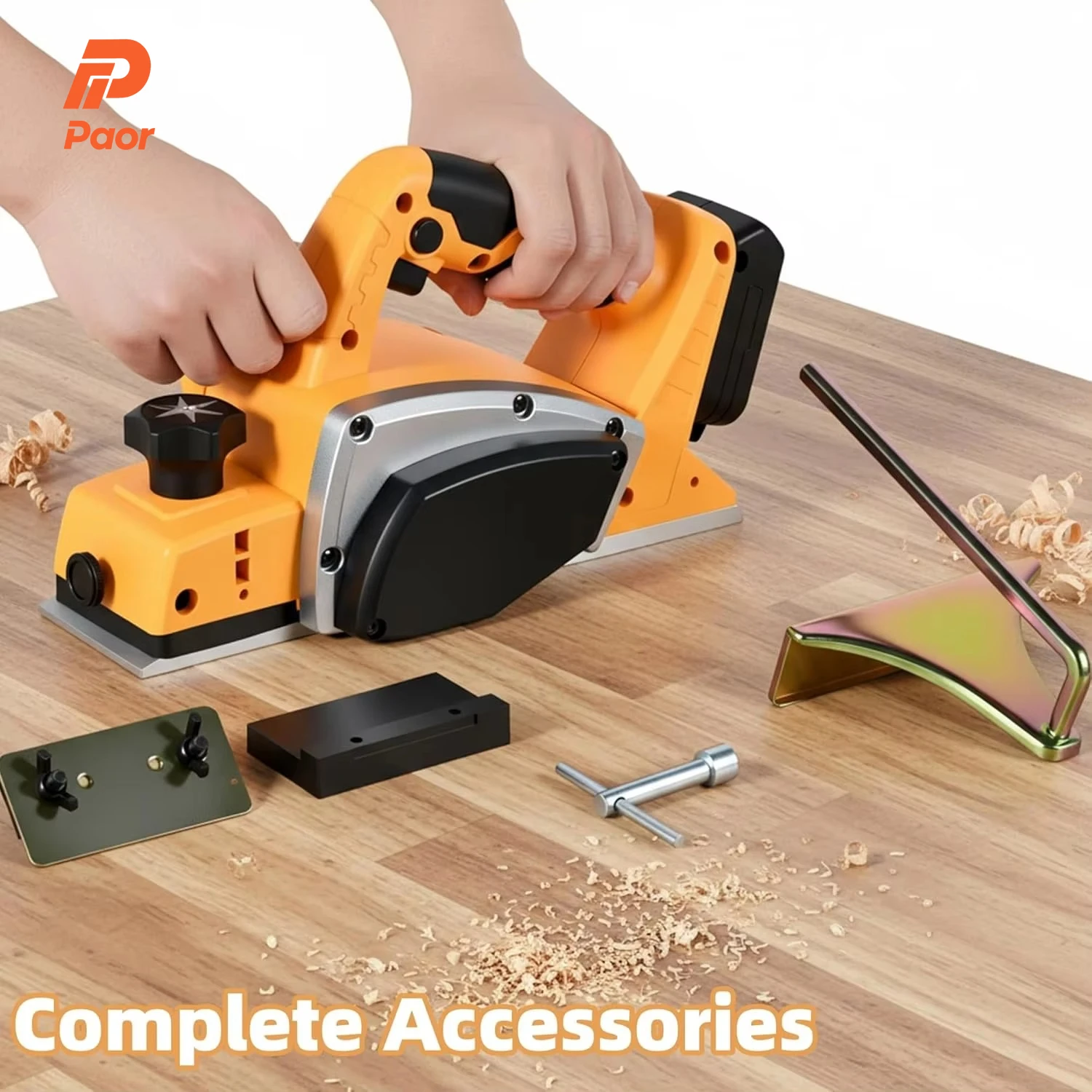 Cordless Handheld Planer Compatible With 21V Max Battery Electric Power Planer, Brushless Portable 3-1/4 Inch Planer