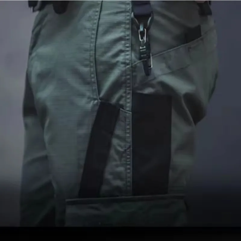 Mehrtaschen-Arbeitshose für Herren, wasserdichte Cargohose mit geradem Bein, strapazierfähige Outdoor-Hose, Wanderhose, Freizeithose, Frühlings-Jogger für Herren – Detail 8