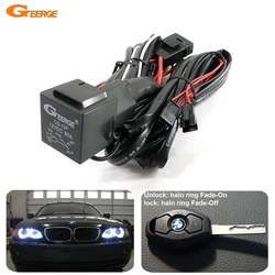 Kit de arnés de cableado de relé para BMW E46 E36 E38 E39 E90 E91 E60 E61 Angel Eyes Halo Rings LED o CCFL con características que se decoloran