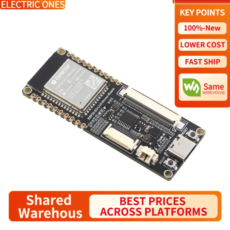 

【Waveshare genuine】- ESP32-S3 RGB LCD Driver Board, 32-bit 240MHz LX7 Dual-Core Processor, 8MB PSRAM and Flash, WiFi & Bluetooth