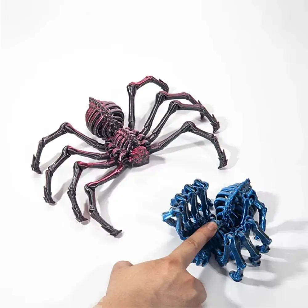 New Plastic 3D Joint Movable Spider 5 Colors Movable Animal Simulation Model Spider Desktop Ornaments