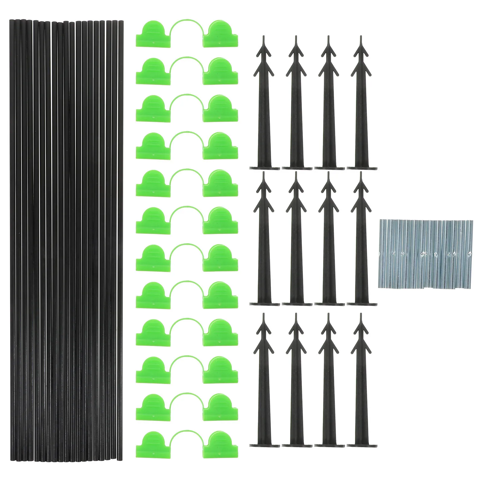 

1 set Black Hoops Insect Net Set Greenhouse Gardening Tunnel Frame Support Tunnel Plant Cover Gardening Accessories