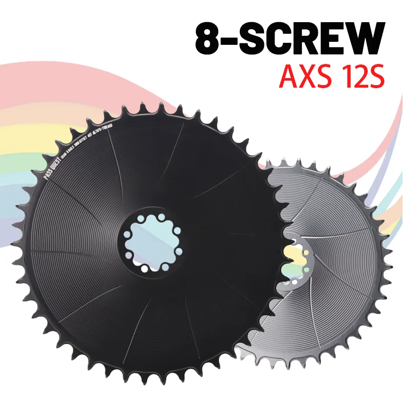 

8 Bolt For Sram Axs Aero Chainring 50 Teeth 8 Screws Silver Bike Tray Single Chainring 42 Teeth Mtb Closed Crown Narrow Wide