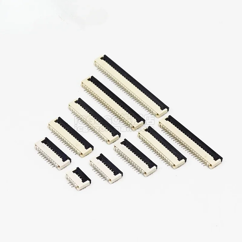 

10 шт., 0,5 мм, 1,0 мм, шаг нижней раскладушки, разъем для подключения плоского кабеля FPC, разъем 4P 5P 6P 8P 10P 12P 14P 16P 20P 22P 24P 30P 34P