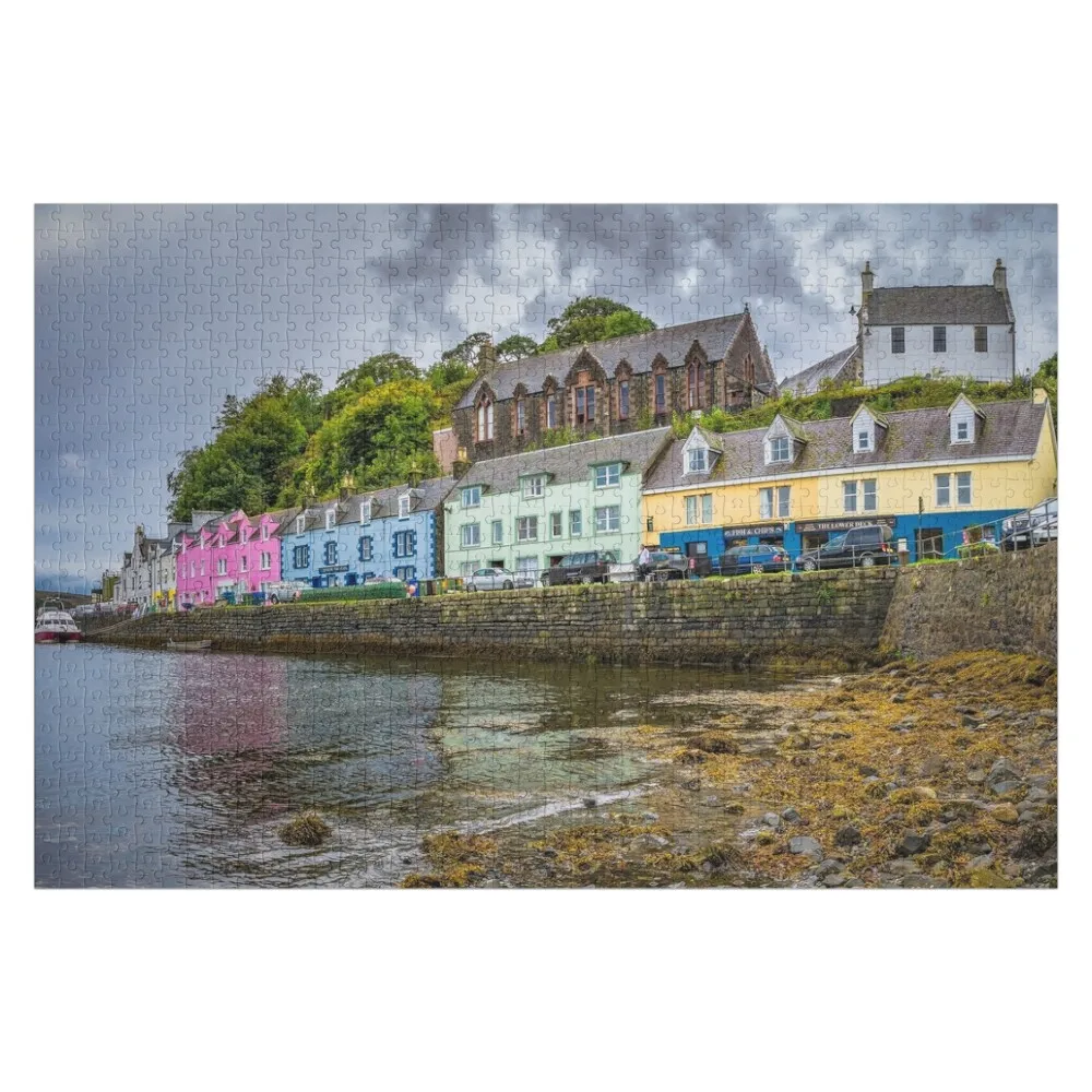 Portree Harbor ปริศนาจิ๊กซอว์เกาะสกาย ภาพถ่ายที่กําหนดเอง ปรับแต่งปริศนาเด็กแบบกําหนดเองของมอเตอร์ขนาด