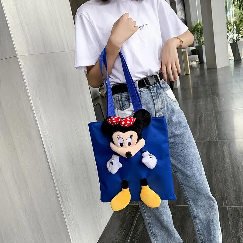 Disney kreskówka Mickey Mouse Trend torebki na co dzień kolorowa torba mickey Minnie przenośna torba płócienna torba na kajdanki kobieta torby