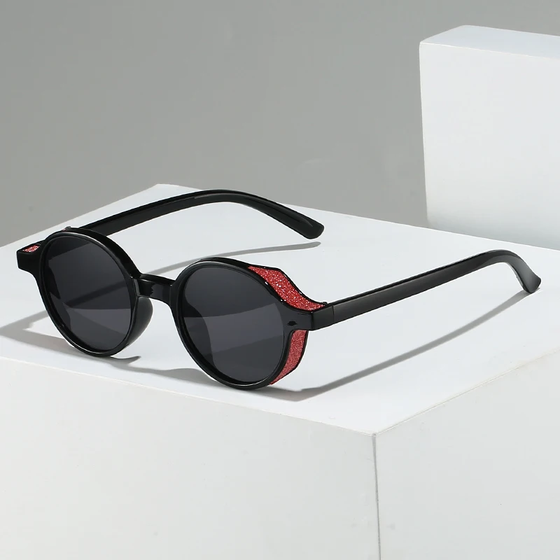 رائعة النظارات الشمسية المستديرة النساء الرجال الاتجاه الفاخرة العلامة التجارية نظارات شمسية الخروج السفر ظلال سيدة رجل UV400 نظارات واقية