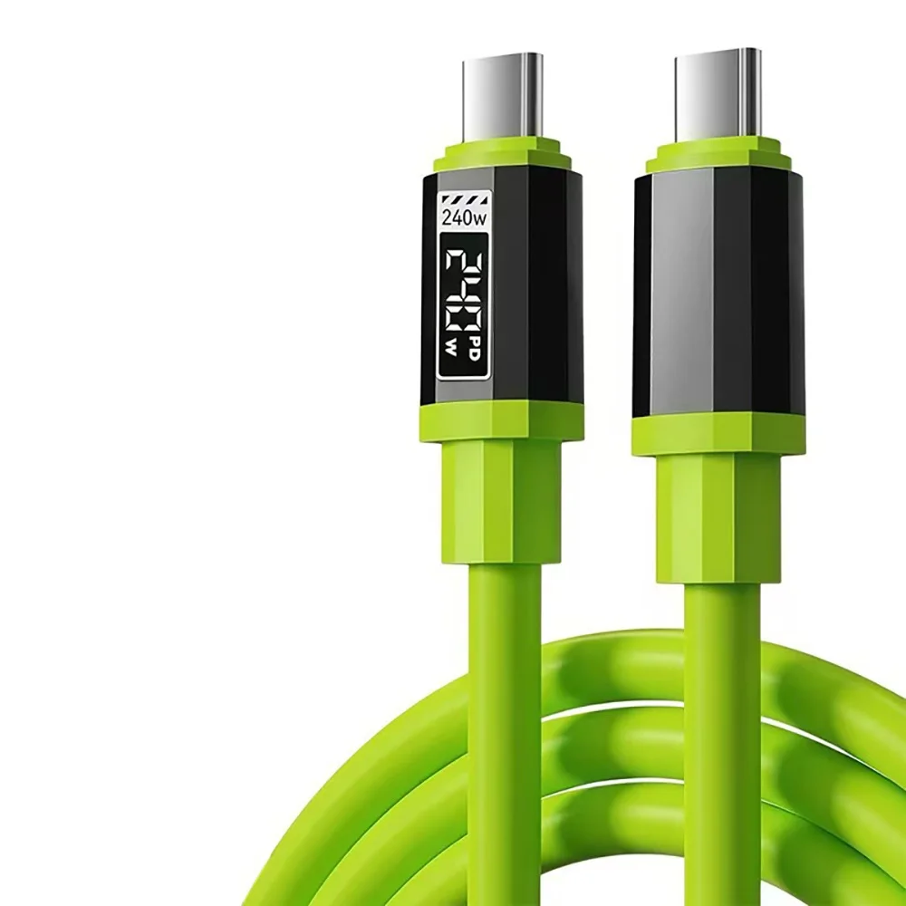 240W GaN-Ladegerät Schnellladegerät 6-Port USB-C PD-Ladeblock mit 240W USB-C zu Typ-C Datenkabel für iPhone Xiaomi Huawei Smartphone