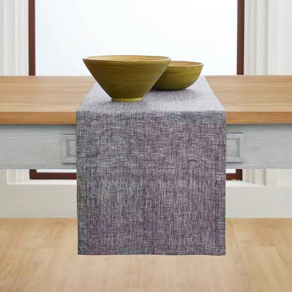 Table Runner Linen Vintage Dining Tablecloth  Natural Gray Khaki Table Runners Washable for Home  Wedding  Christmas Table Decor