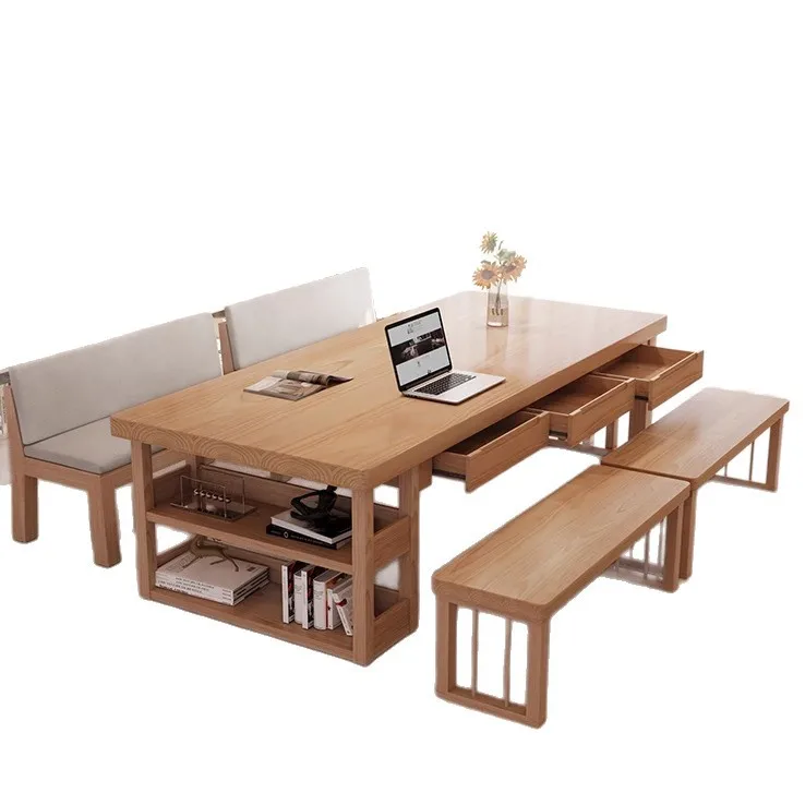 Solid wood with drawers large desk living room home table study table multi-functional creative calligraphy table solid wood