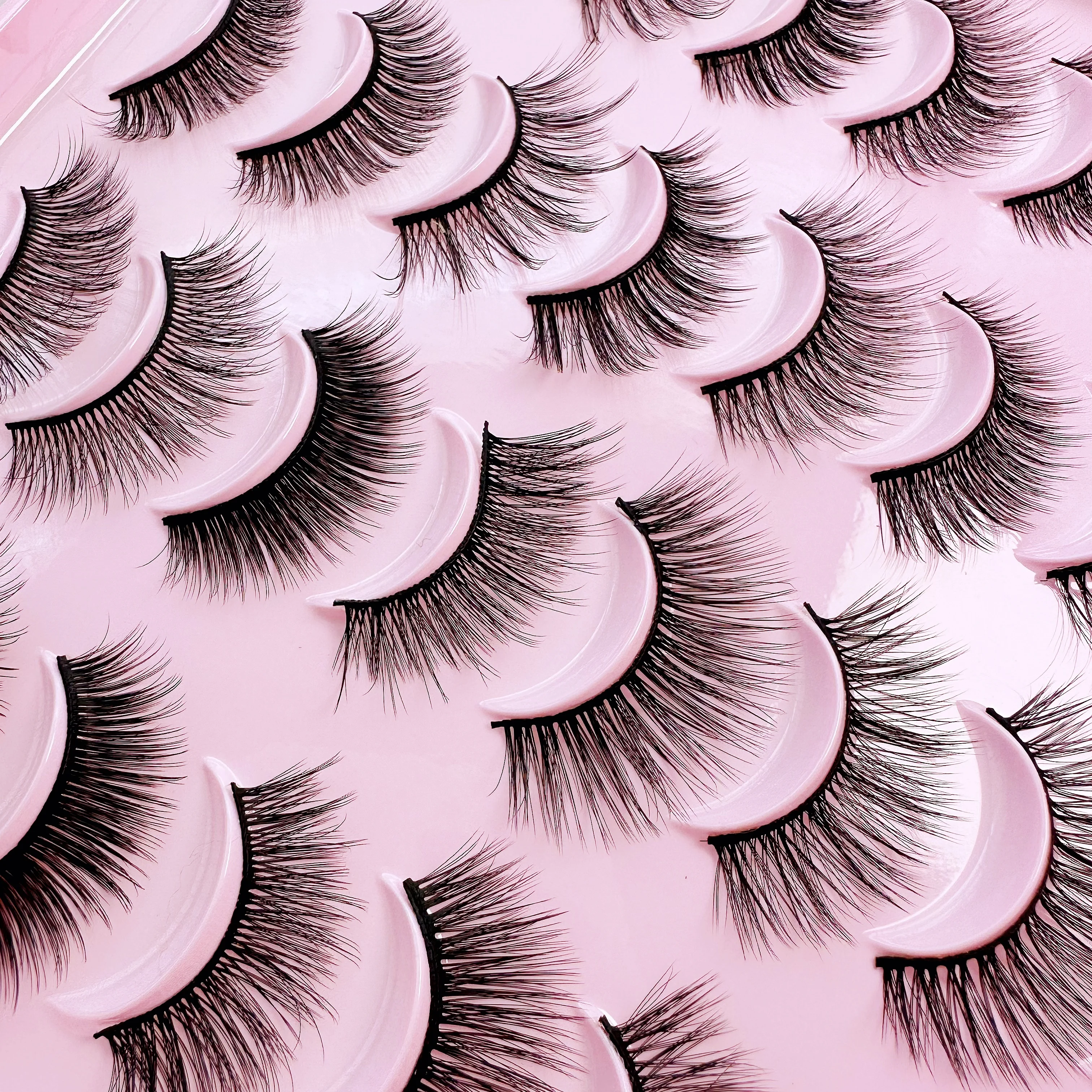 20г Neeva's Pestañas Postizas Sintéticas Naturales Mixes 3D Gruesas and Largas Desordenadas Reutilizables