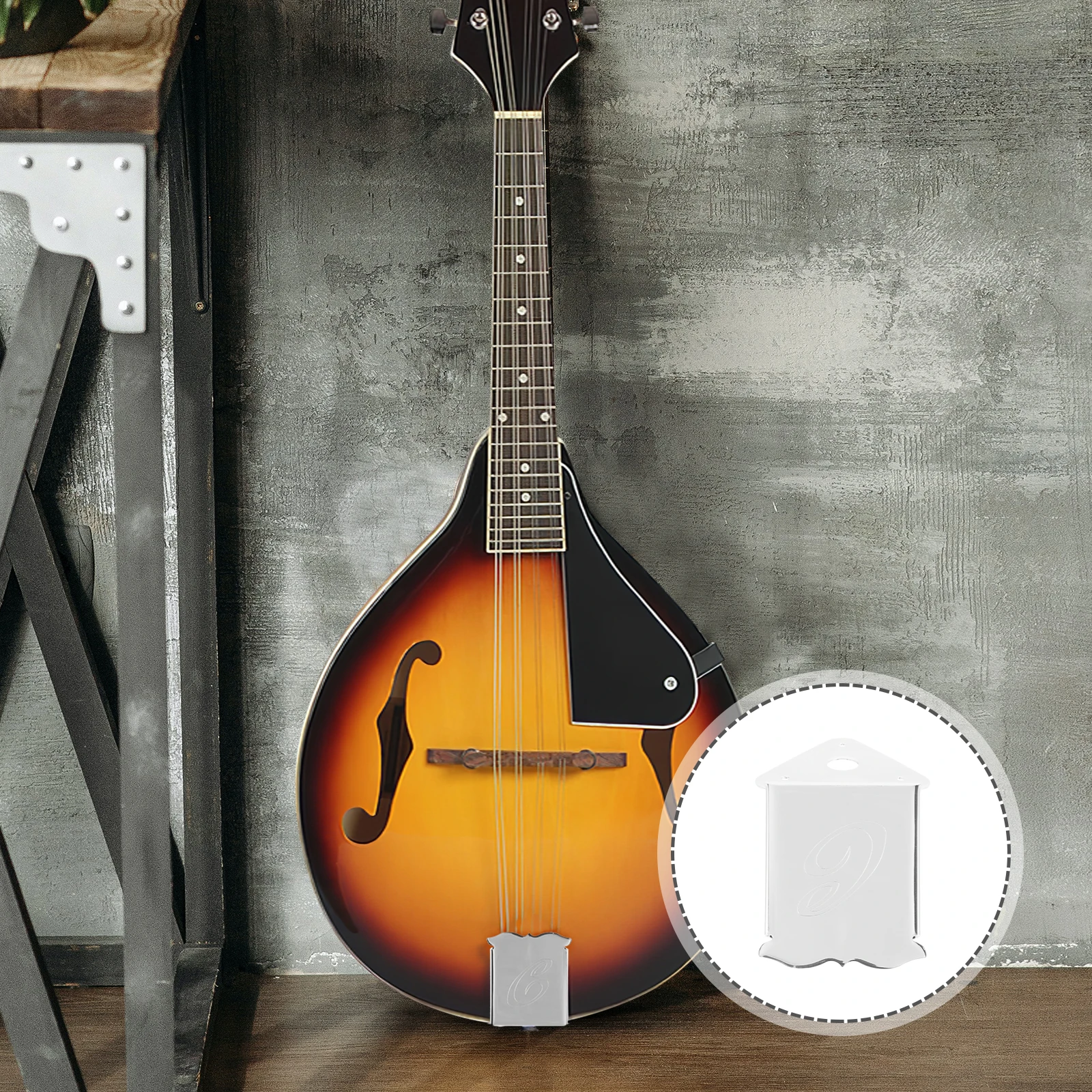 

Mandolin Pull Board Metal Tailpiece Decorative Component Eight-string Bridge Silver Part for