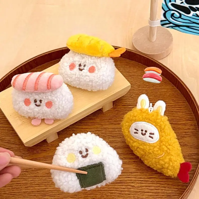 Bonito de pelúcia delicioso comida chaveiro sushi pendurado ornamentos mochila pingente decoração acessórios criativo boneca chaveiro presente