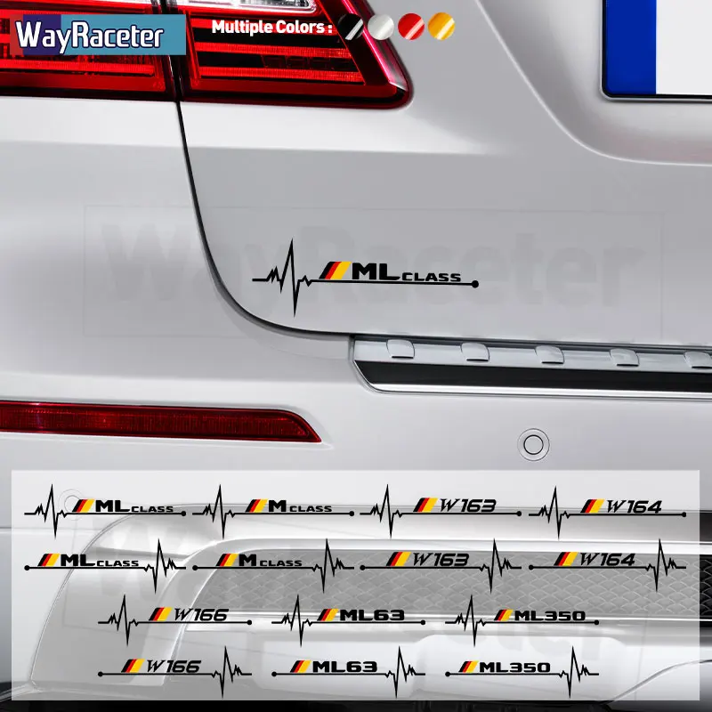 

2 Pcs Reflective Vinyl Decal Germany Flag Window Sticker For Mercedes Benz ML M Class W163 W164 W166 ML63 ML320 ML55 ML350
