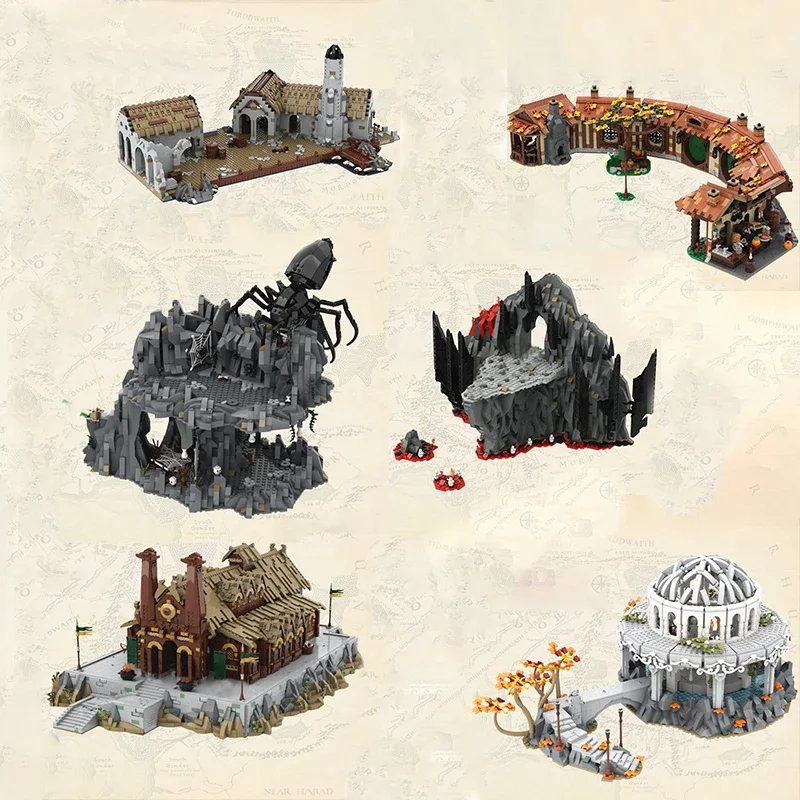 

Movie Lorded Of Rings Moc Scense Building Blocks Ultimate Collector Series Architecture Technology Bricks DIY Assembly Toys Gift