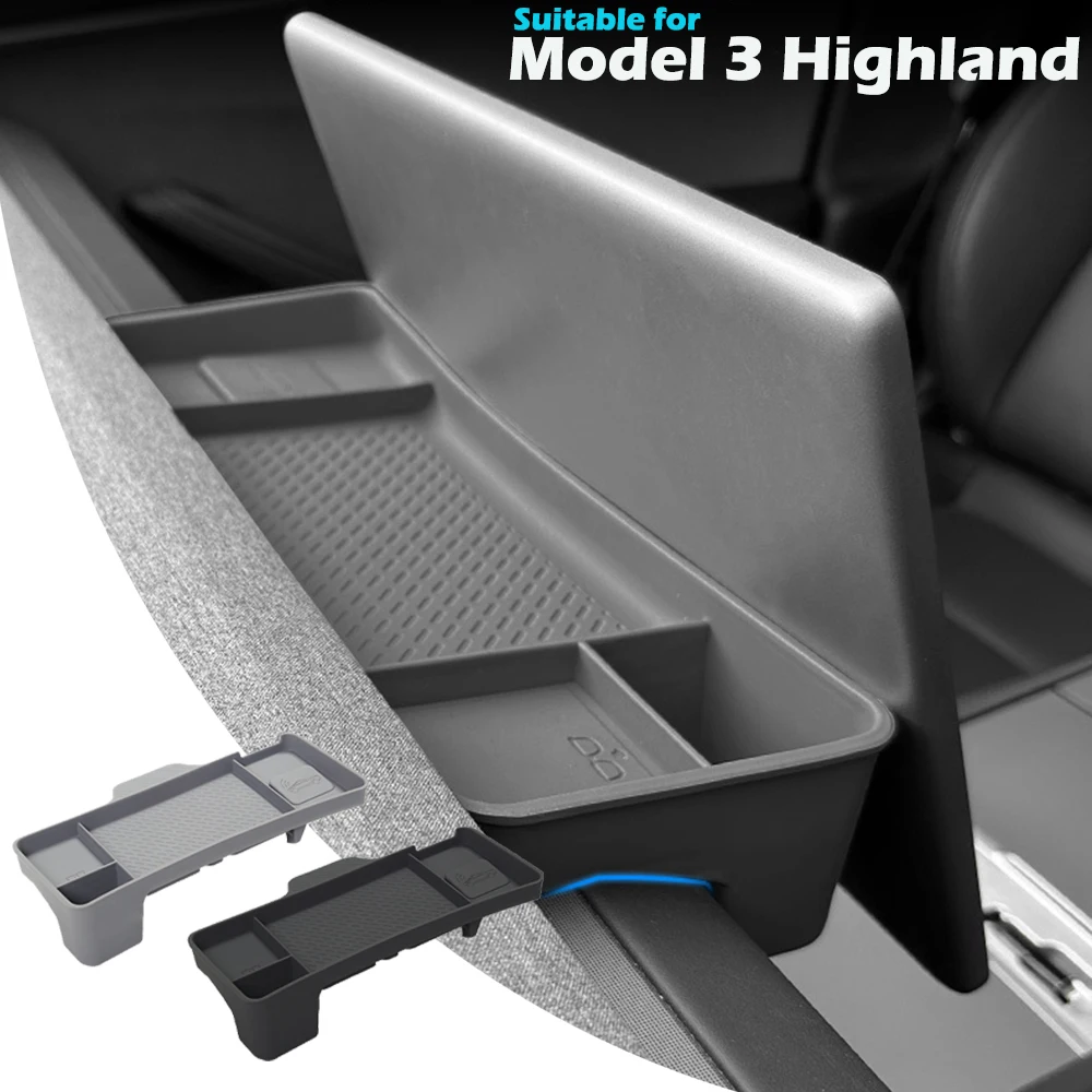 Panneau de stockage Prada en silicone, modèle 3 Highland 2024, boîte à mouchoirs, console centrale, écran arrière