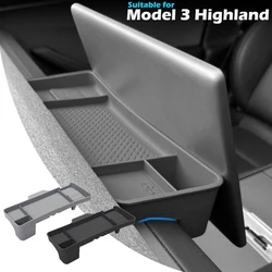 For Tesla Model 3 Highland 2024 Silicone Dashboard Storage Tray Instrument Panel Tissue Box Center Console Screen Rear Organizer