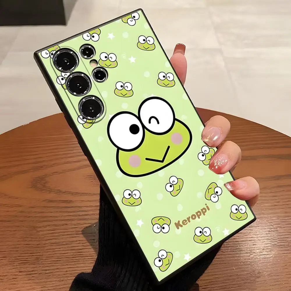 Cute K-Kero Keroppi Phone Case For S23 Samsung S25 S24 Ultra S22 S20 Fe S21 Plus Galaxy A54 A34 A24 A53 A14 Cover