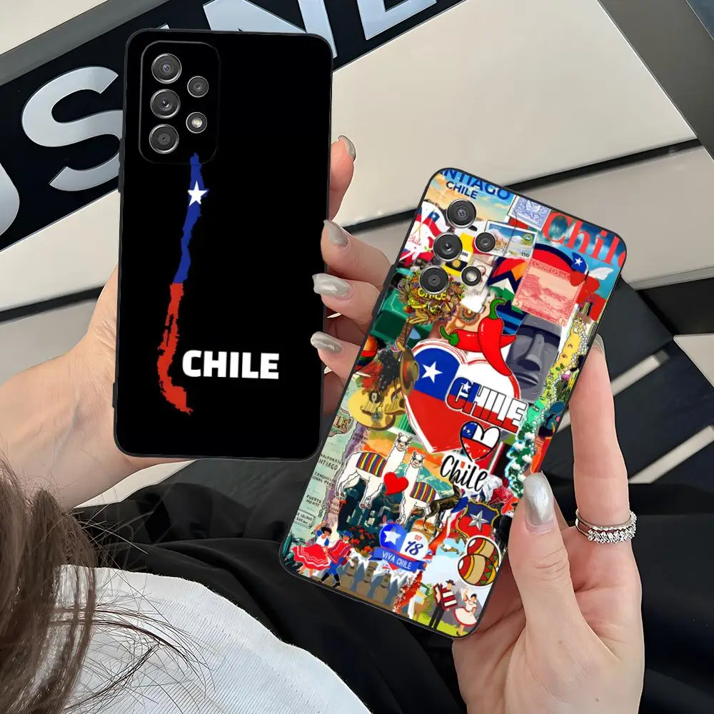 

Чехол для мобильного телефона с флагом Чили для Samsung Galaxy A73 72 71 70 56 55 54 53 52 36 35 34 23 16 15 5G Цветной защитный красивый