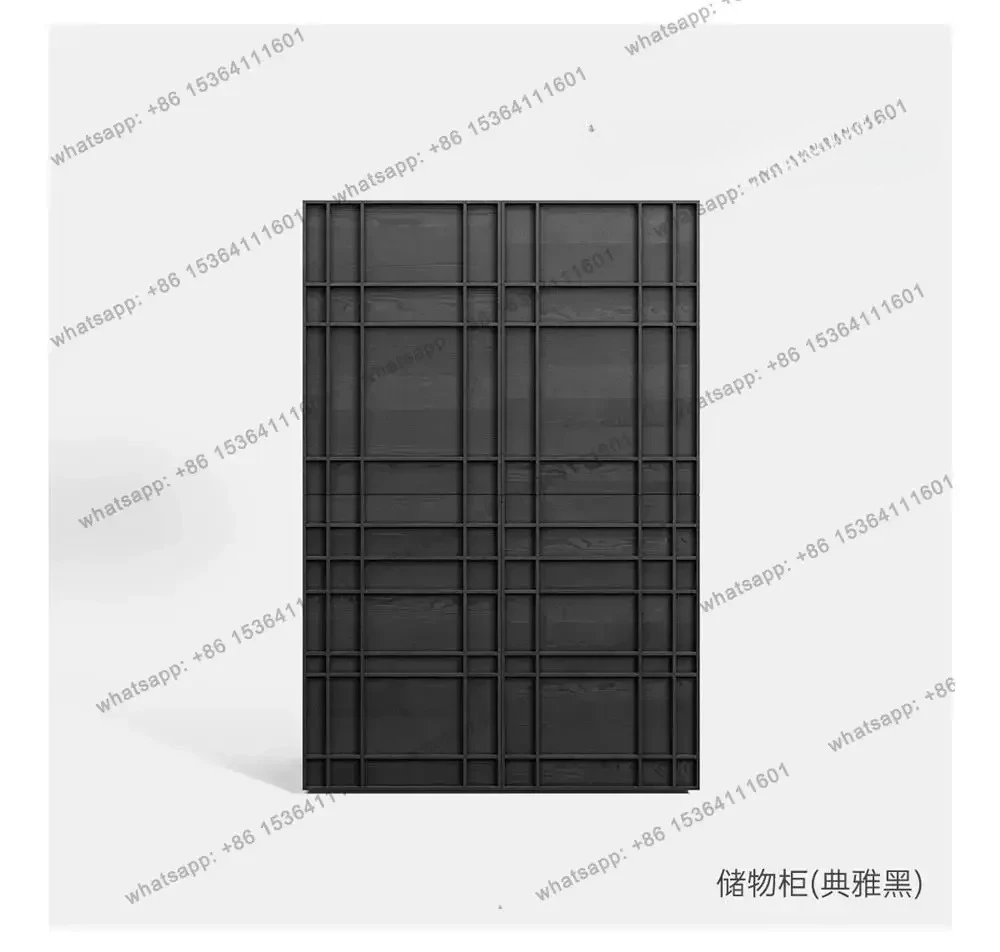 

North American black walnut color dining side cabinet simple storage porch cabinet household storage stand cabinet