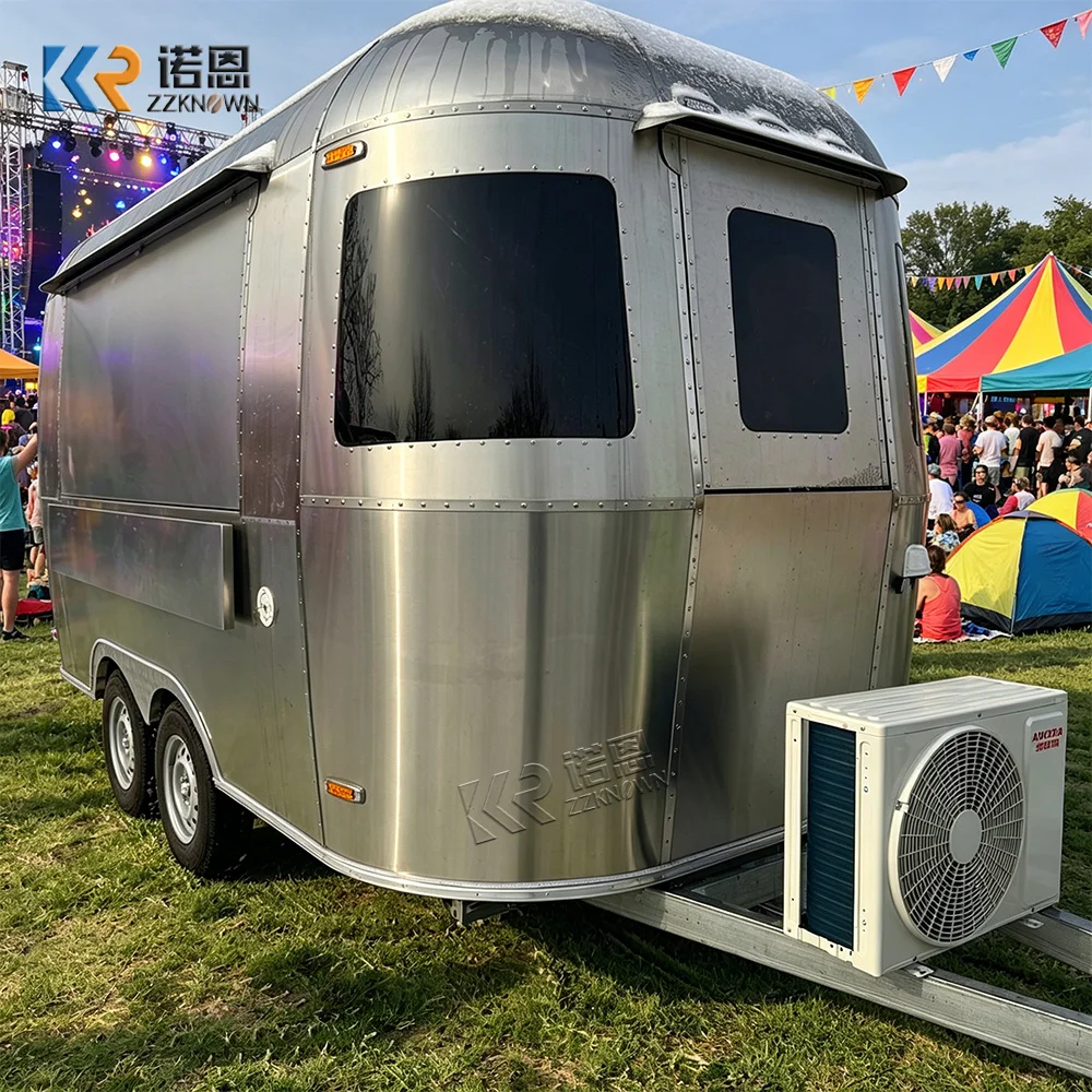 Mobile Food Truck Portable Outdoor Fast Food Catering Truck Mobile Kitchen Concession Pizza Food Trailer Fully Equipped