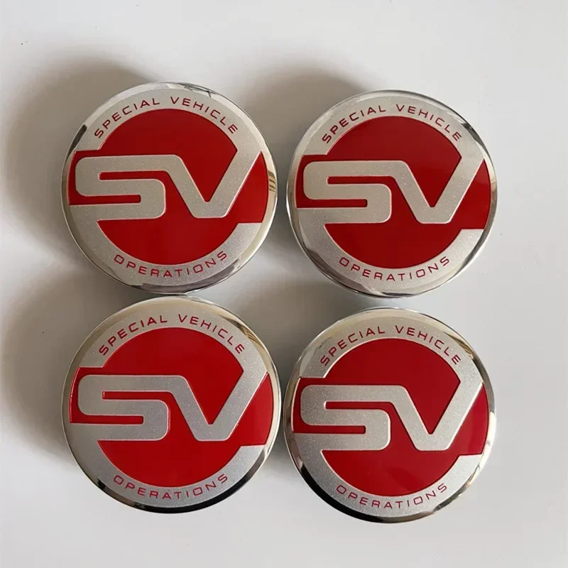 4pcs x 62mm ABS Letters SV SVR Car Wheel Center Hub Caps Accessories