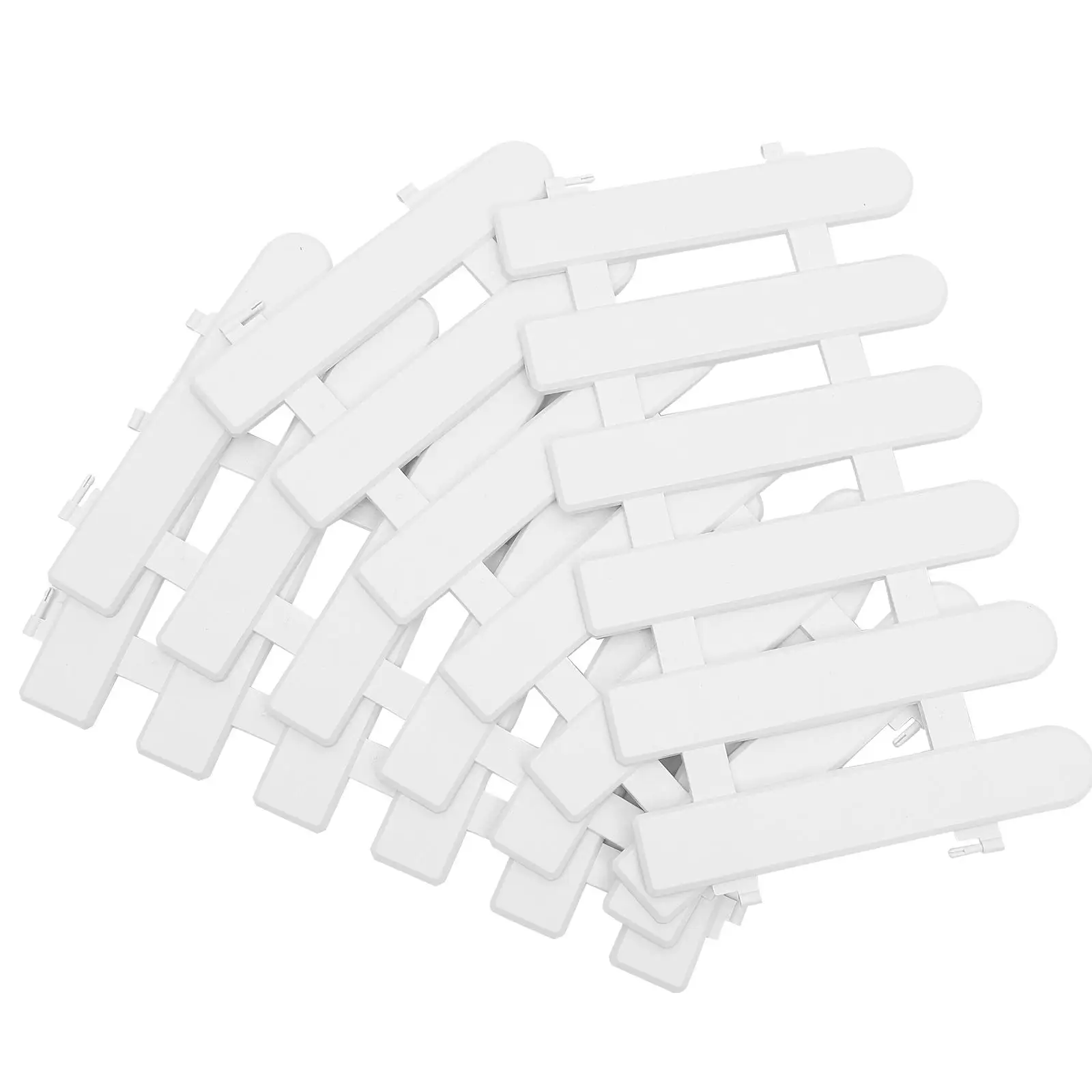 

2 White Fences 50x40 Decorative Plastic Garden Edging Outdoor Border Panels for Dogs Campus Yard Fence Lawn Decor