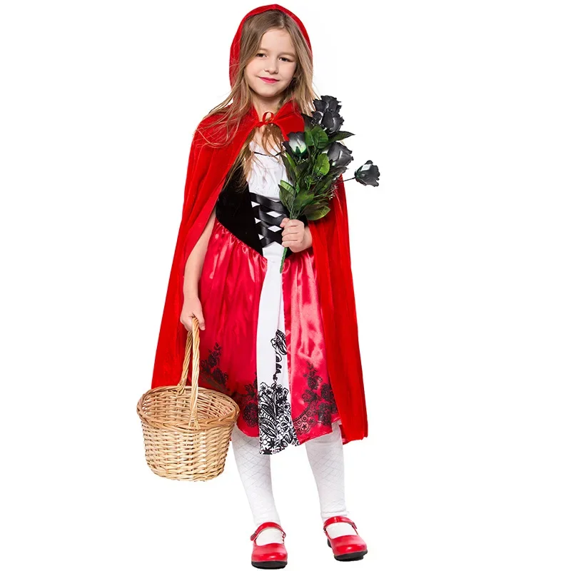 

Halloween Children's Cosplay Little Red Riding Hood Drama Stage Costume