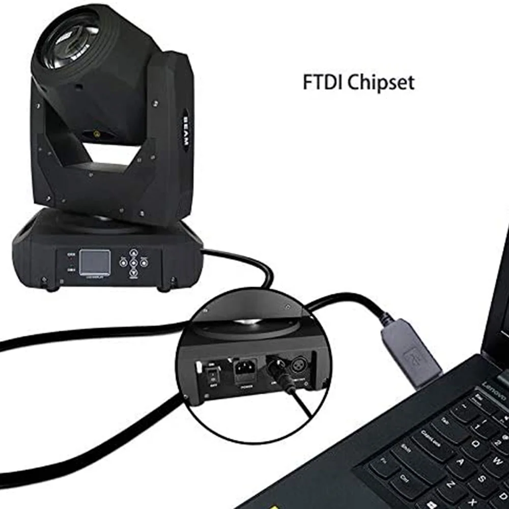 USB RS485 DMX التحكم DMX512 DMX400 لتقوم بها بنفسك محول مسلسل المرحلة ضوء تحكم كابل المعدات ، 1.8 متر