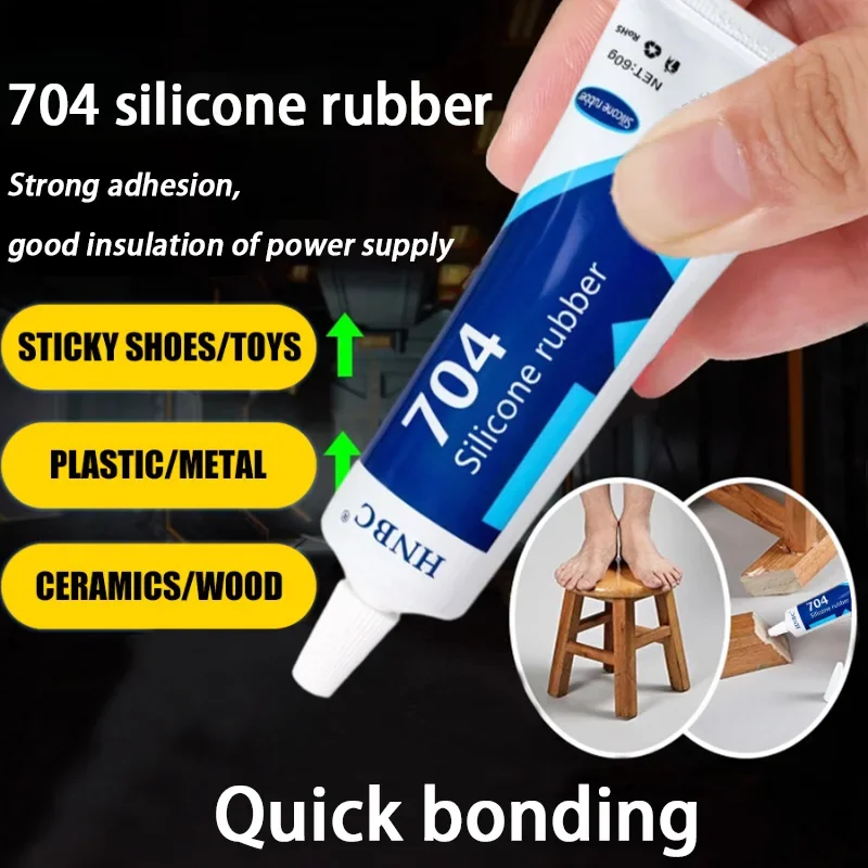704 Silicone Rubber High-Temperature Resistant Electronic Waterproof Insulation Strong Heat-Resistant Silicone Sealing Adhesive